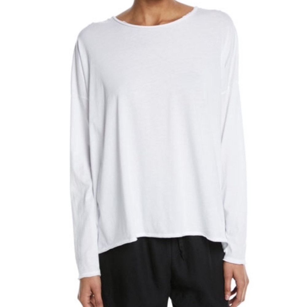 Eskandar Pima Cotton White Long-sleeve